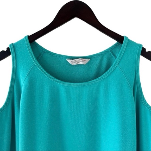 Boston Proper Seafoam Green Long Sleeve Cold Shoulder Sweatshirt Size Small - Picture 2 of 5